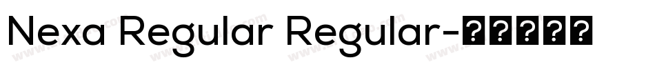 Nexa Regular Regular字体转换
